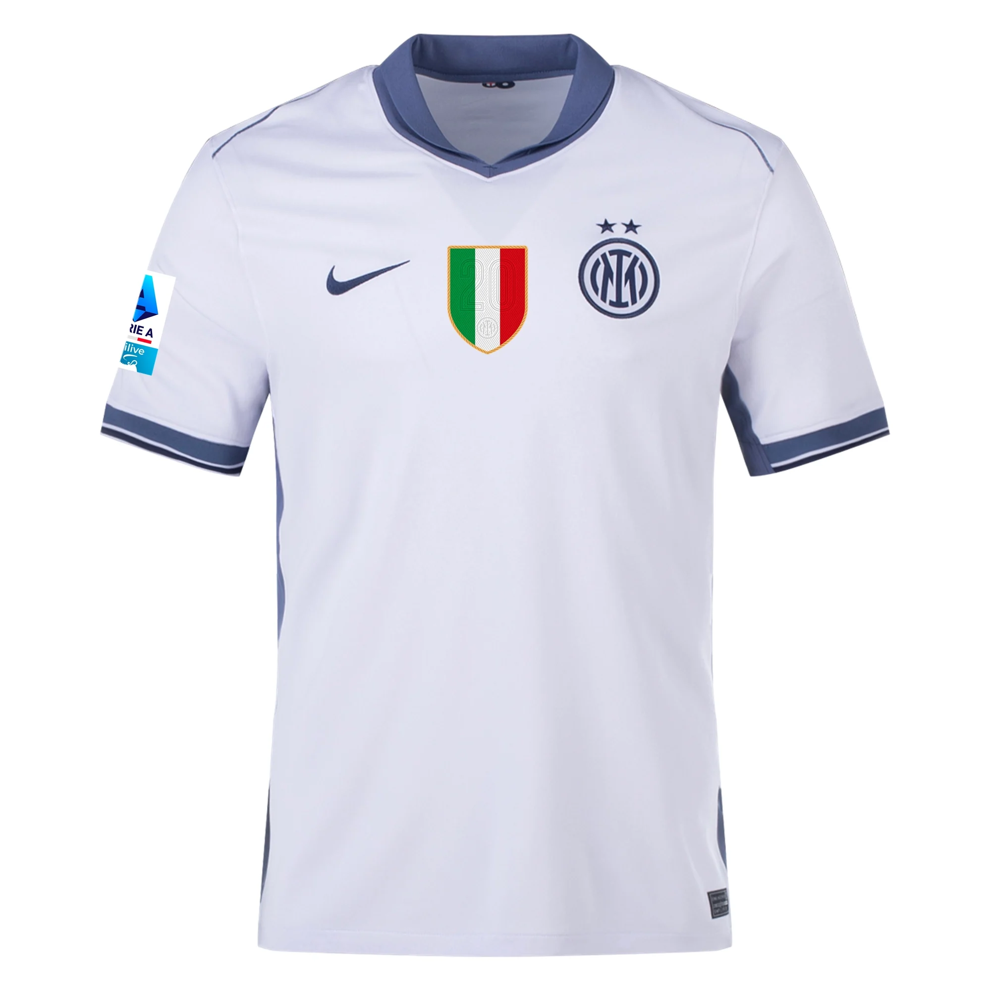 Nike Inter Milan Joaquin Correa Away Jersey w/ Serie A + Scudetto Patch 24/25 (Summit White/Iris Whisper)