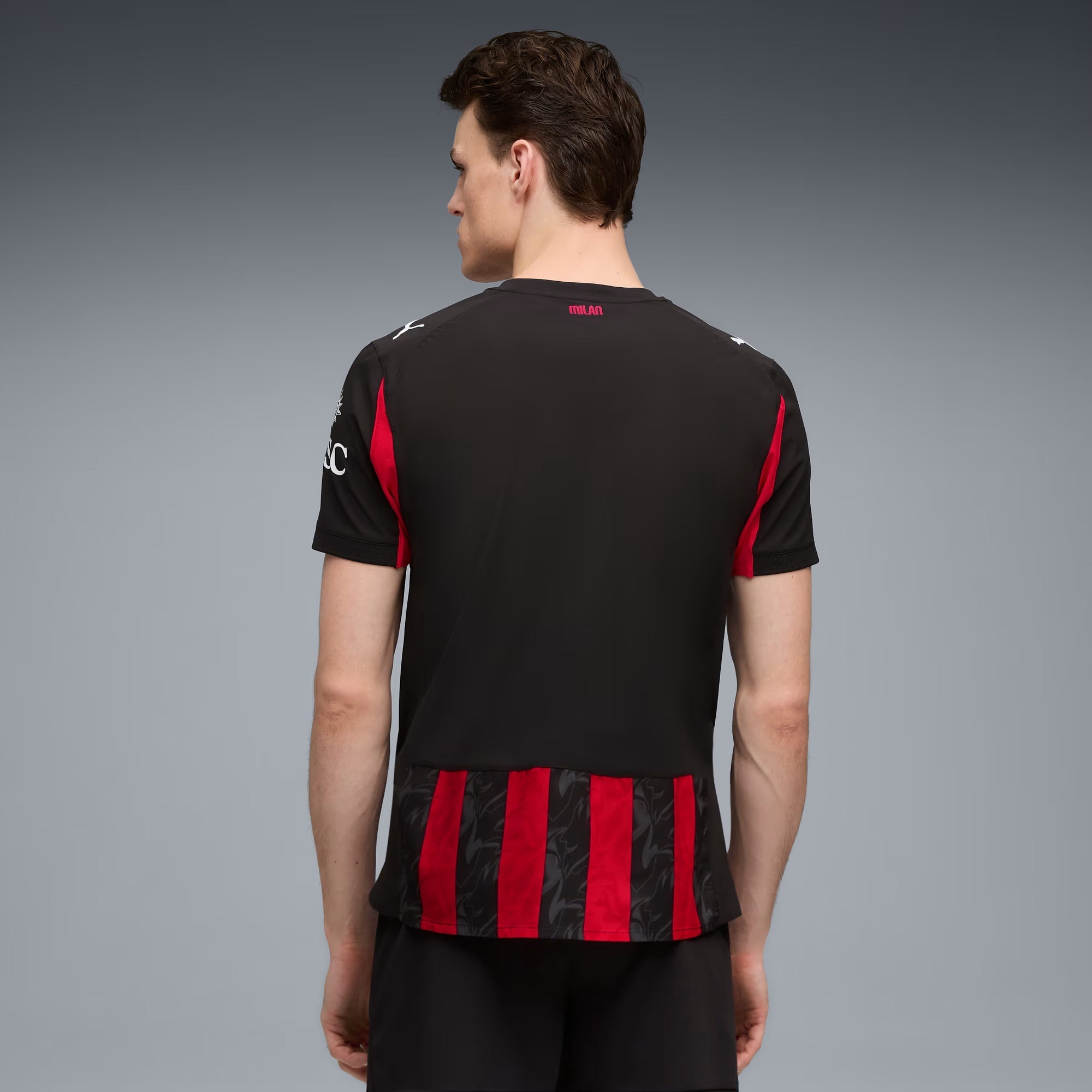 Puma Bondo Men's AC Milan Authentic Home Jersey 25/26 w/ Seria A Patch (Red/Black)