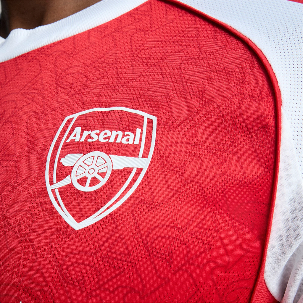 adidas David Raya Arsenal FC Authentic Home Jersey 25/26 w/ EPL Patch (Better Scarlet/White)