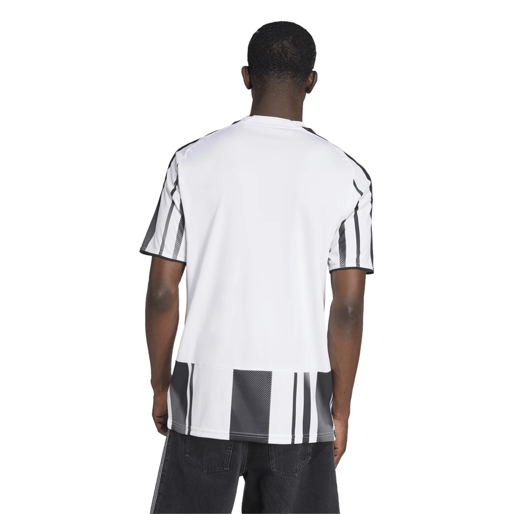 adidas Men's Juventus Koopmeiners Home Jersey w/ Serie A Patch 25/26 (White/Black/Pink)