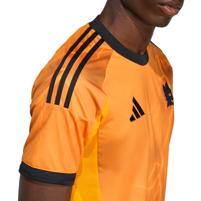 adidas Roma Tommaso Baldanzi Away Jersey w/ Europa League Patches 25/26 (Orange/Black)