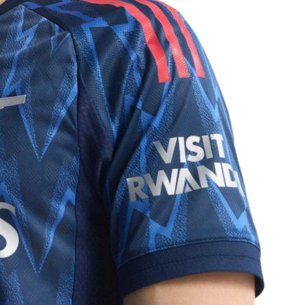 adidas Arsenal Authentic Kai Havertz Away Jersey w/ EPL + No Room For Racism 25/26 (Indigo/Silver)