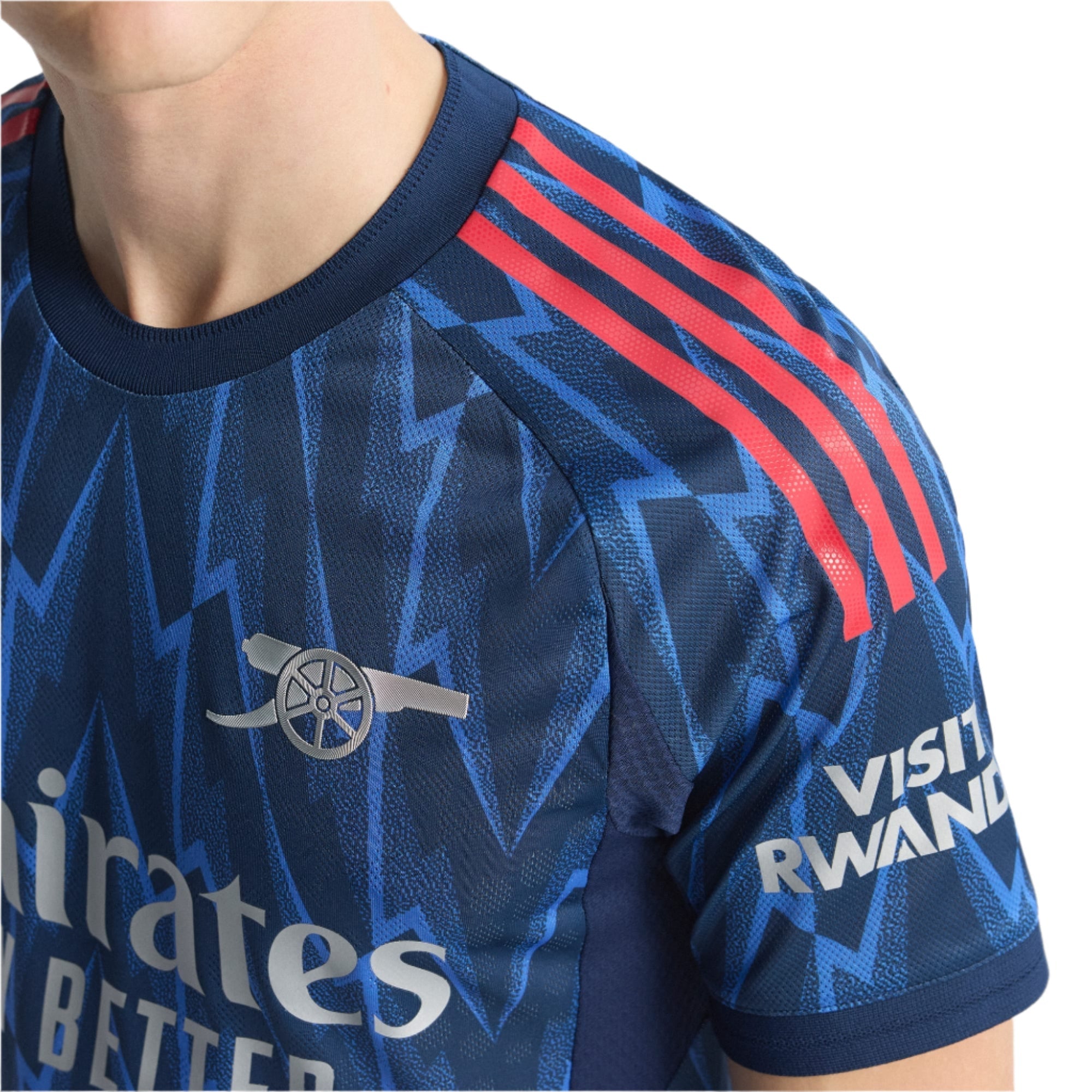 adidas Arsenal Authentic Gabriel Martinelli Away Jersey w/ EPL + No Room For Racism 25/26 (Indigo/Silver)
