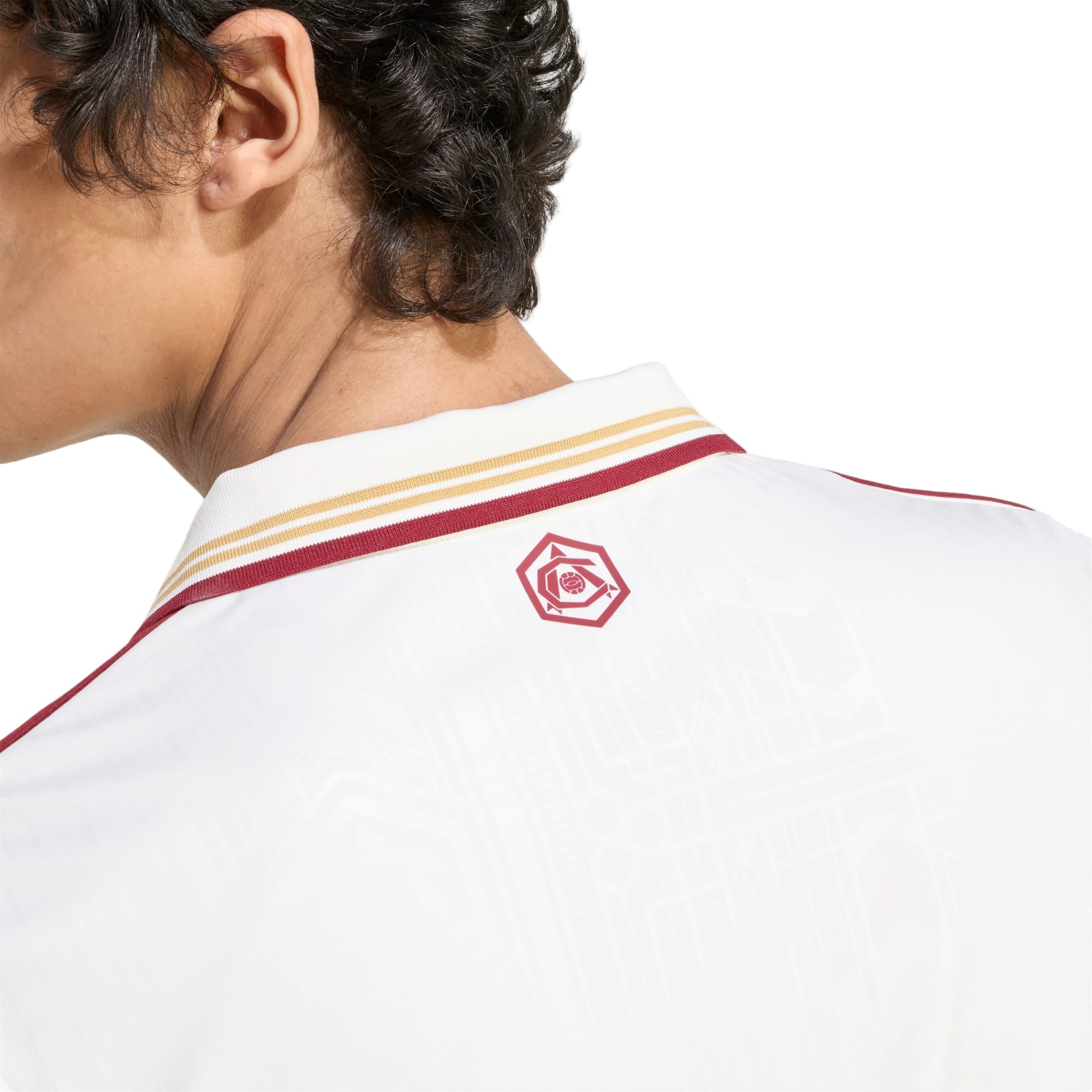 adidas Men's Arsenal FC Third Jersey 25/26 (White/Burgundy)