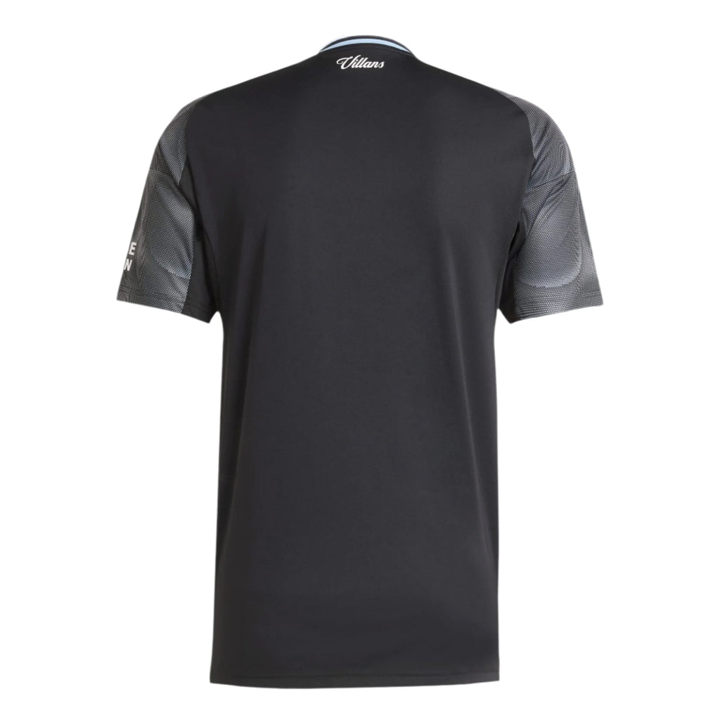 adidas Men's Aston Villa 25/26 Away Jersey (Black/Global Blue)