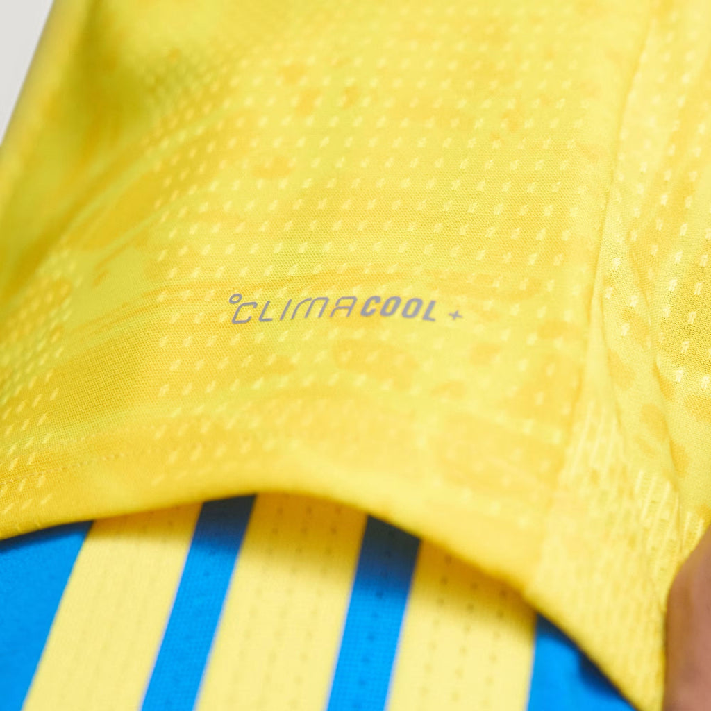 adidas Men's Uribe Colombia 2026 Authentic Home Jersey (Impact Yellow)