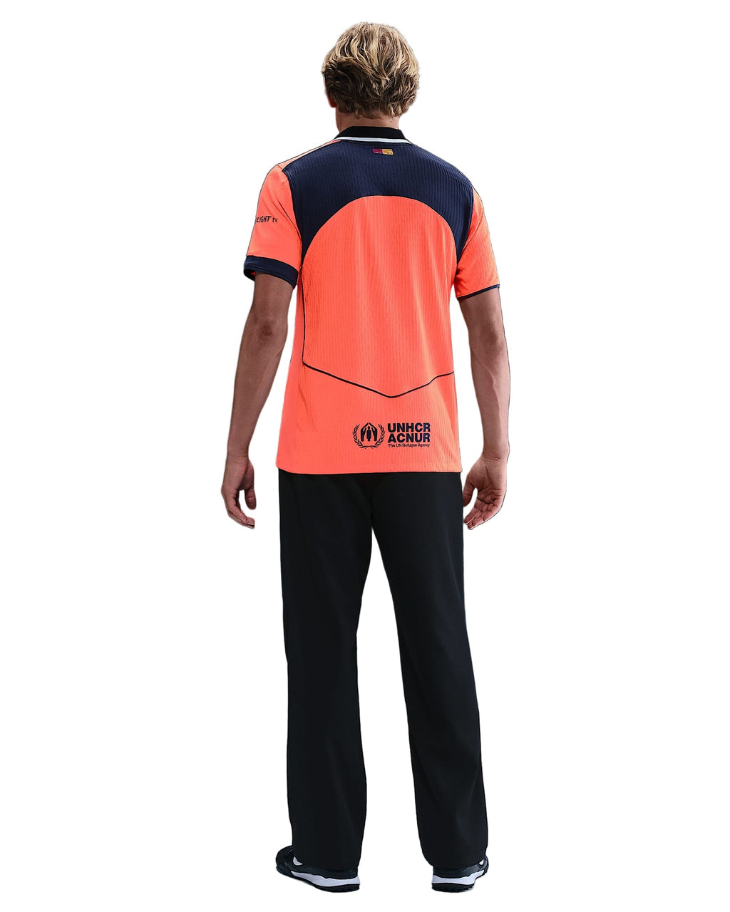 Nike Raphinha FC Barcelona Third T90 Authentic Jersey 25/26 w/ Champions League Patches (Mango/Navy)