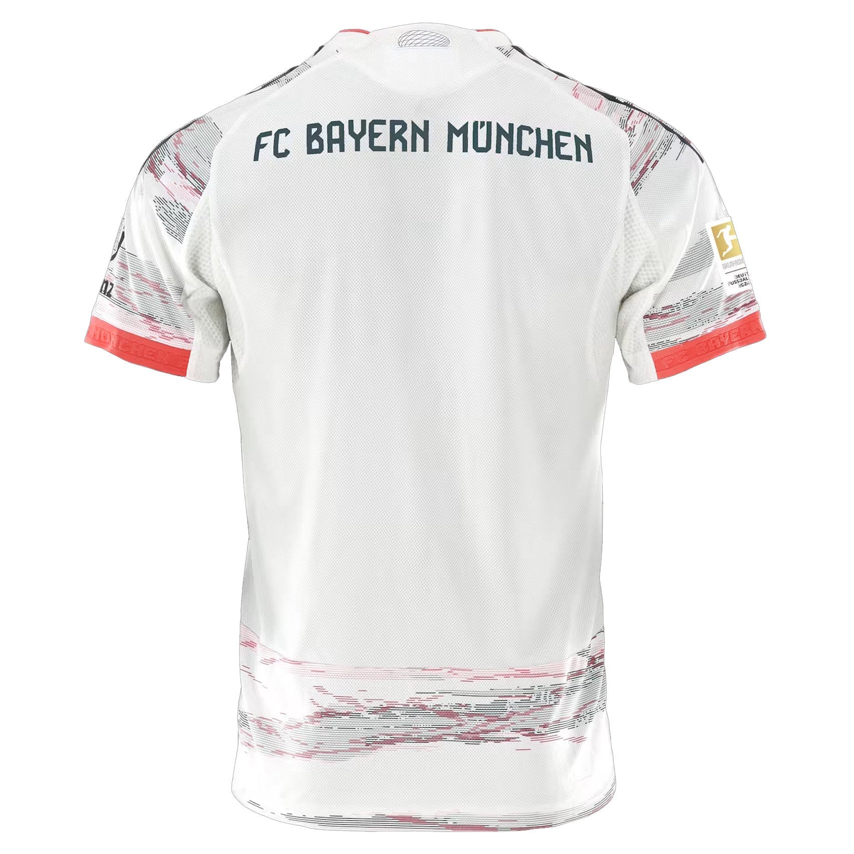 adidas Upamecano Authentic Away Jersey 25/26 w/ Sponsor + Meister Bundesliga Patch (White/Red)