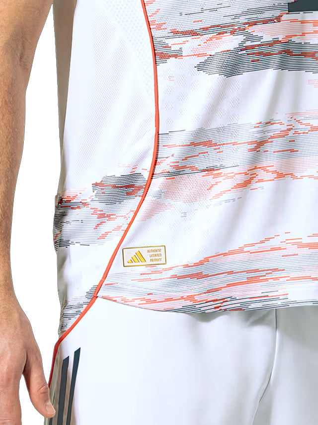 adidas Buchmann Authentic Away Jersey 25/26 w/ Sponsor + Meister Bundesliga Patch (White/Red)
