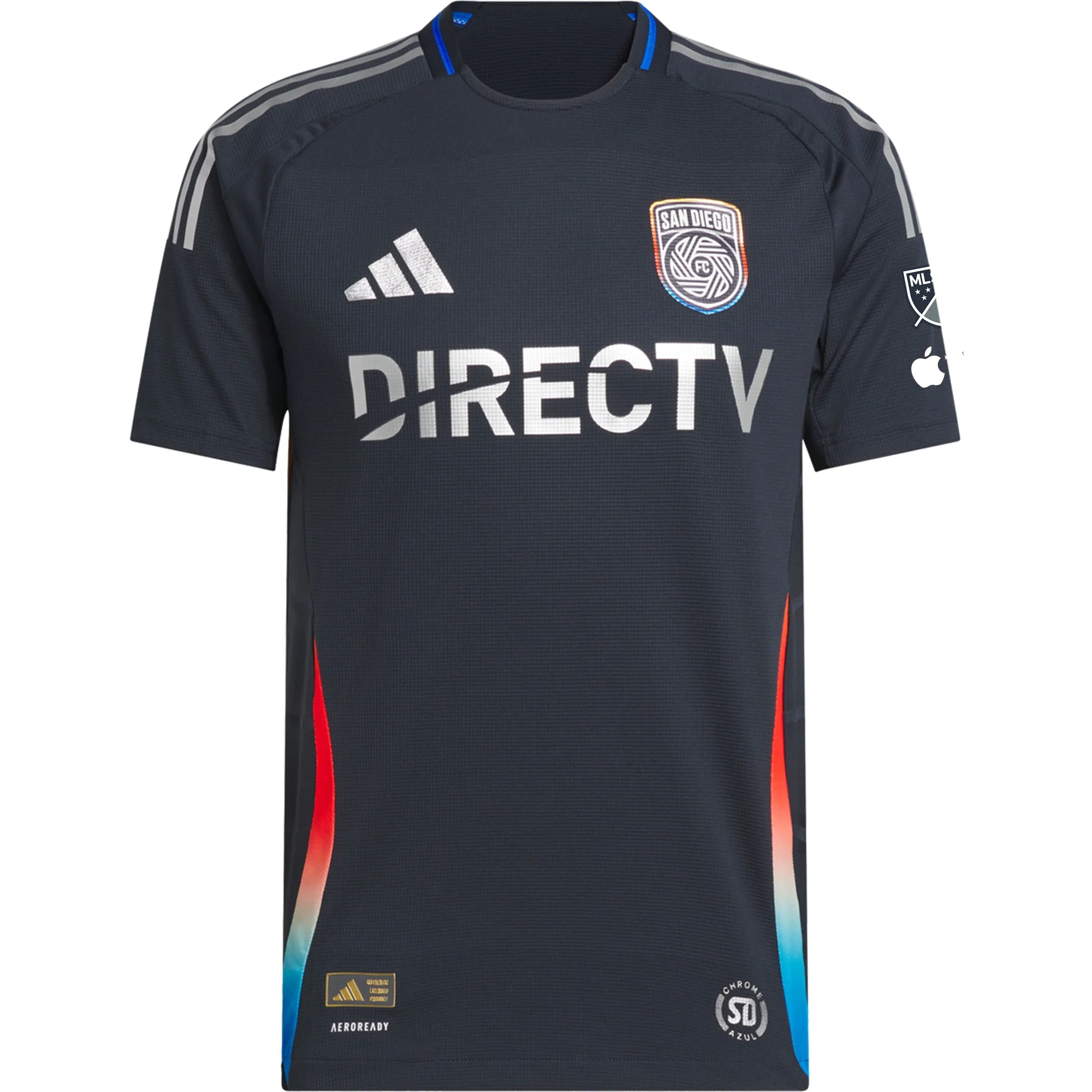 adidas Paddy McNair San Diego FC Authentic Home Jersey w/ MLS + Apple TV Patches 25/26 (Night Navy)