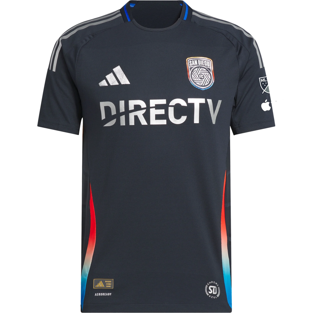 adidas Jeppe Tverskov San Diego FC Authentic Home Jersey w/ MLS + Apple TV Patches 25/26 (Night Navy)