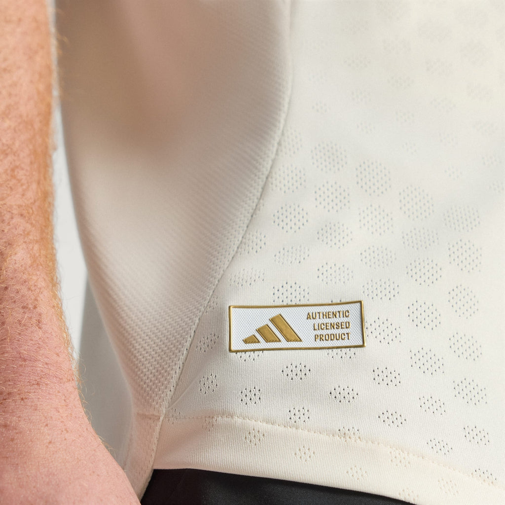 adidas Men's Liverpool Authentic Milos Kerkez Away Jersey w/ Champions League Patches 25/26 (Wonder White)