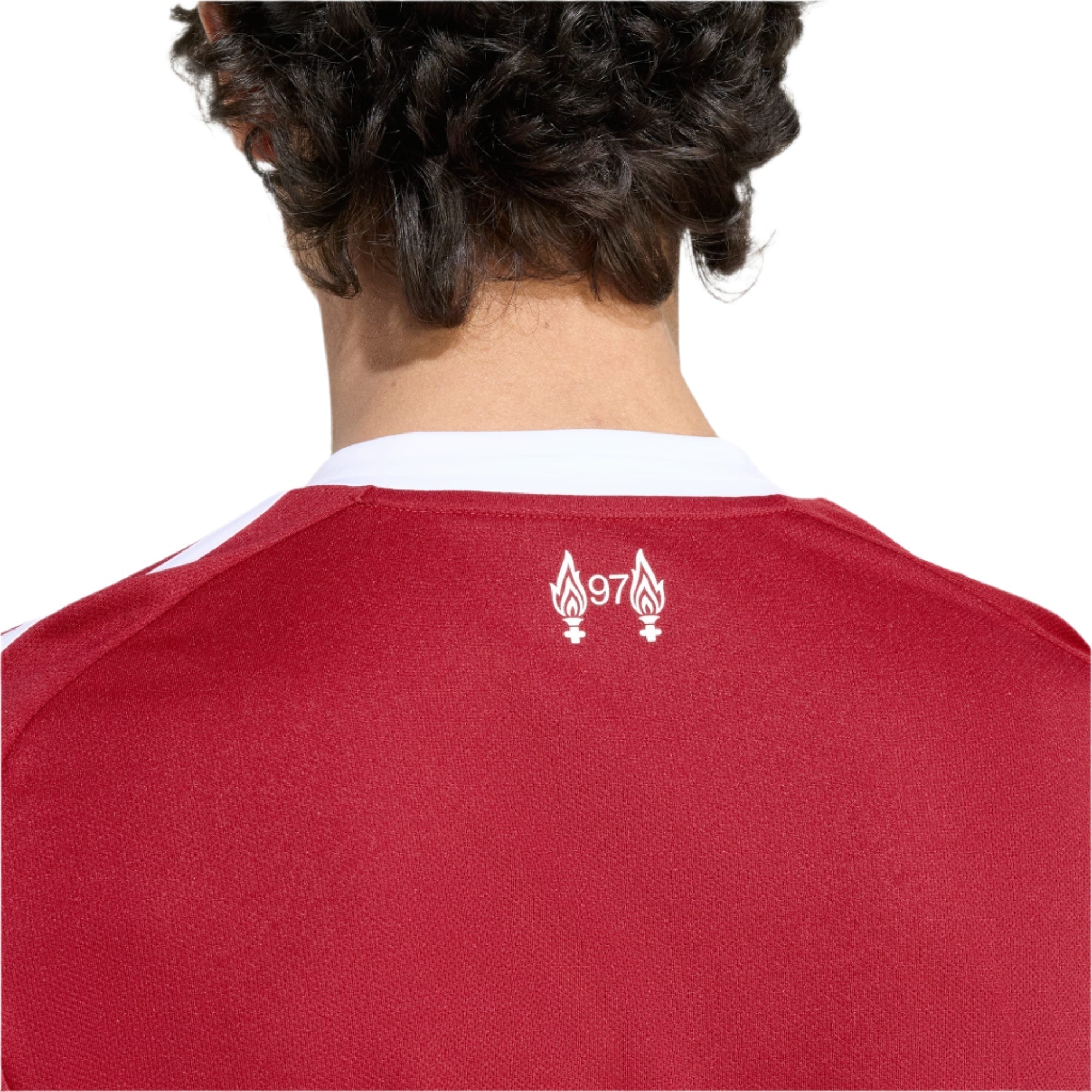 adidas Konate Men's Liverpool Home Jersey 25/26 w/ NRFR + EPL Champions Patch (Strawberry Red)