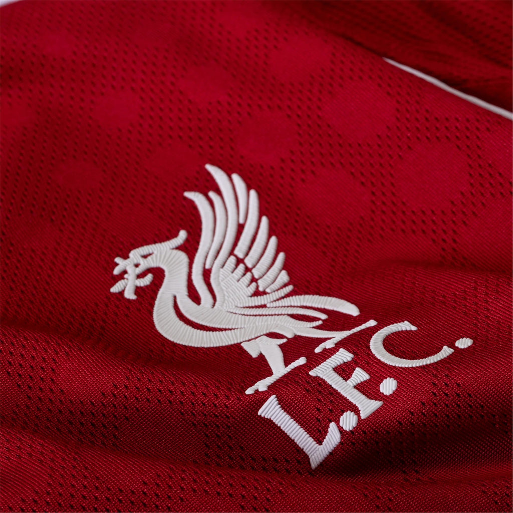 adidas Men's Liverpool FC Authentic Endo Home Jersey 25/26 w/ EPL + NRFR Patches (Strawberry Red)