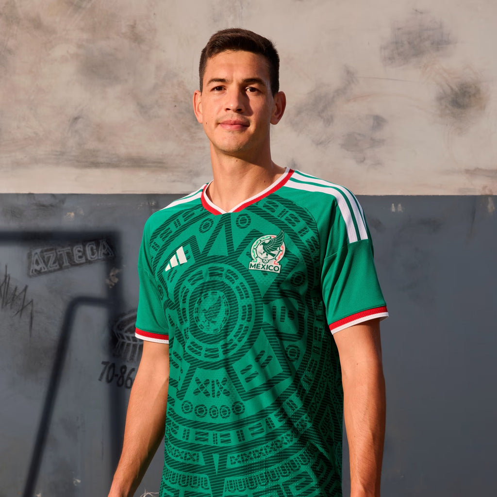 adidas Men's J. Cortizo Mexico Authentic Home 2026 World Cup Jersey (Bold Green)