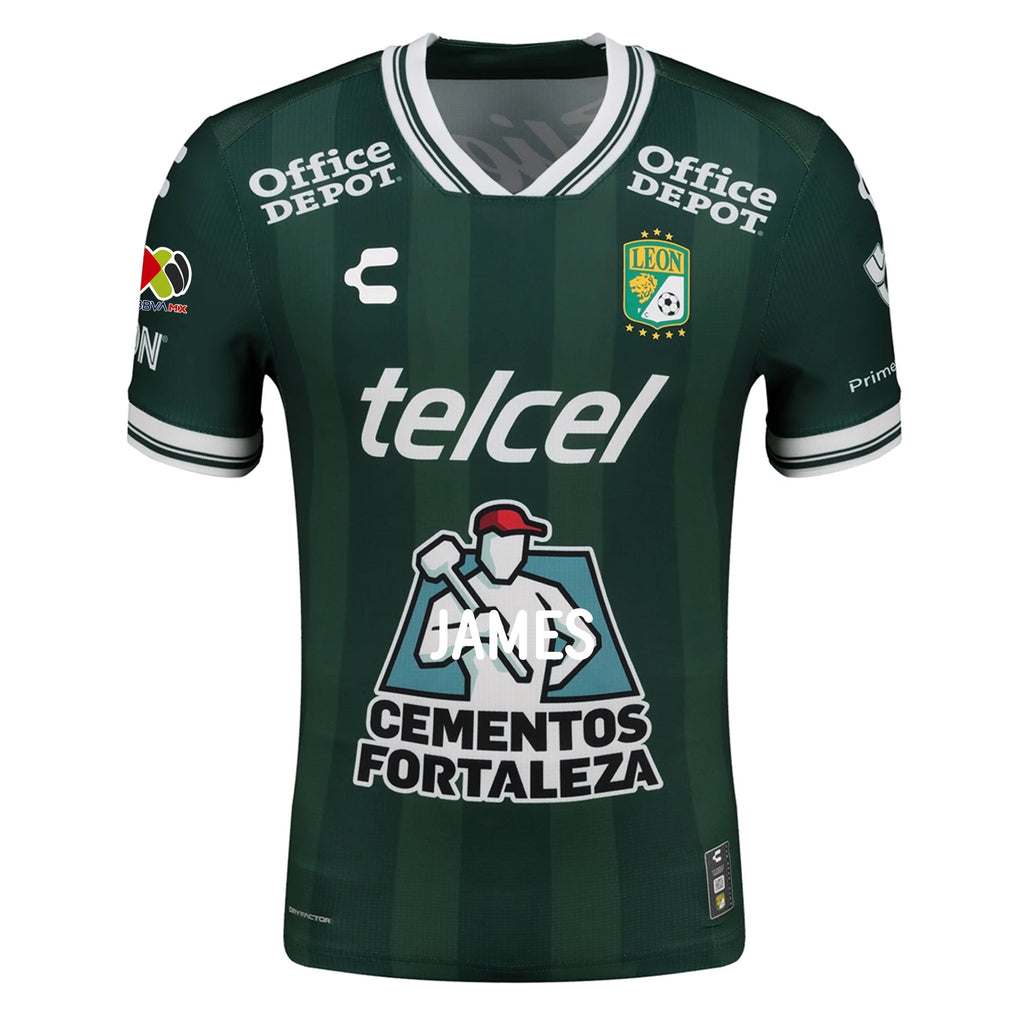 Charly Angel Estrada Men's Leon FC Home Jersey 25/26 w/ BBVA Liga Patch (Green)