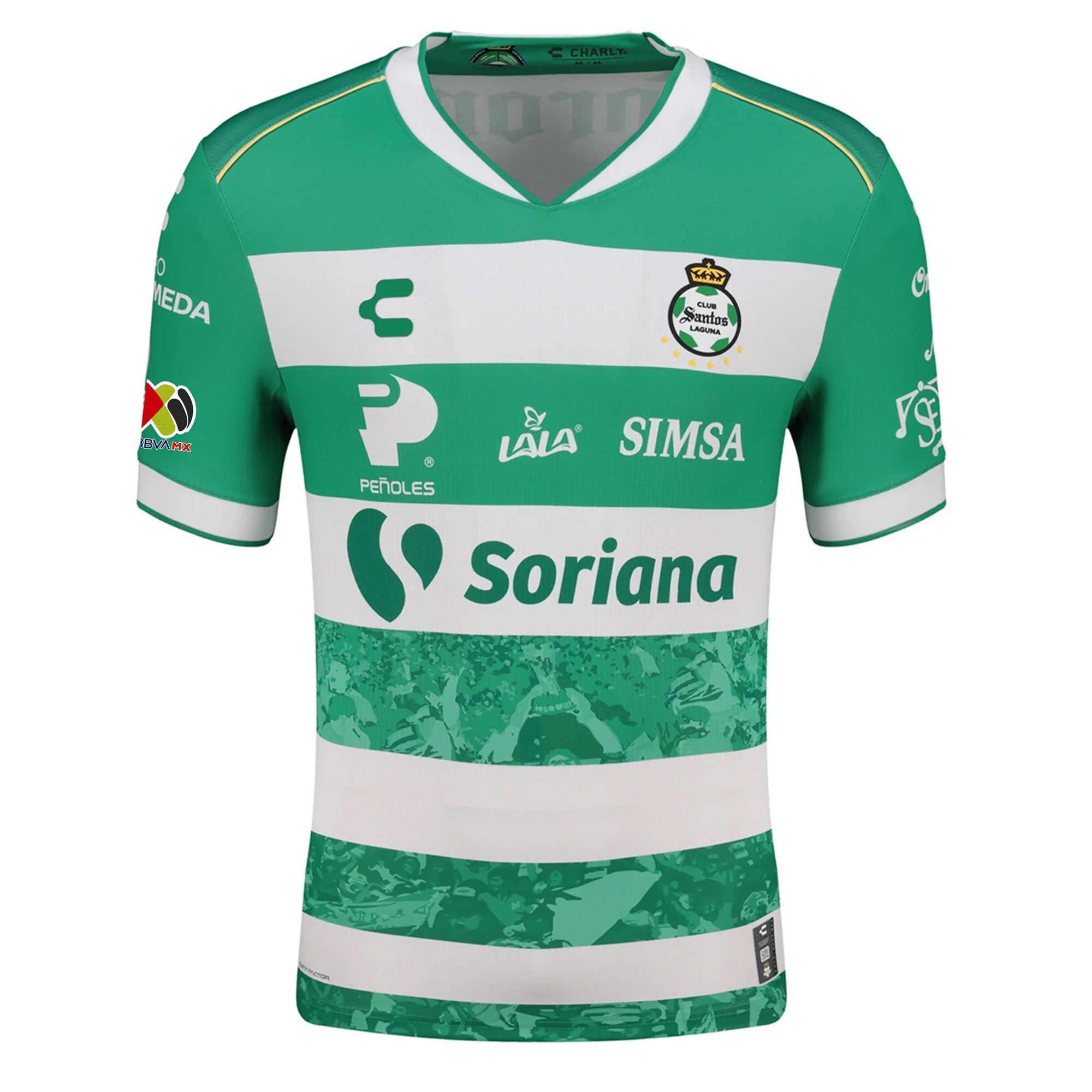 Charly Jose Abella Men's Santos Laguna Home Jersey 25/26 w/ BBVA MX Patches (Green/White)