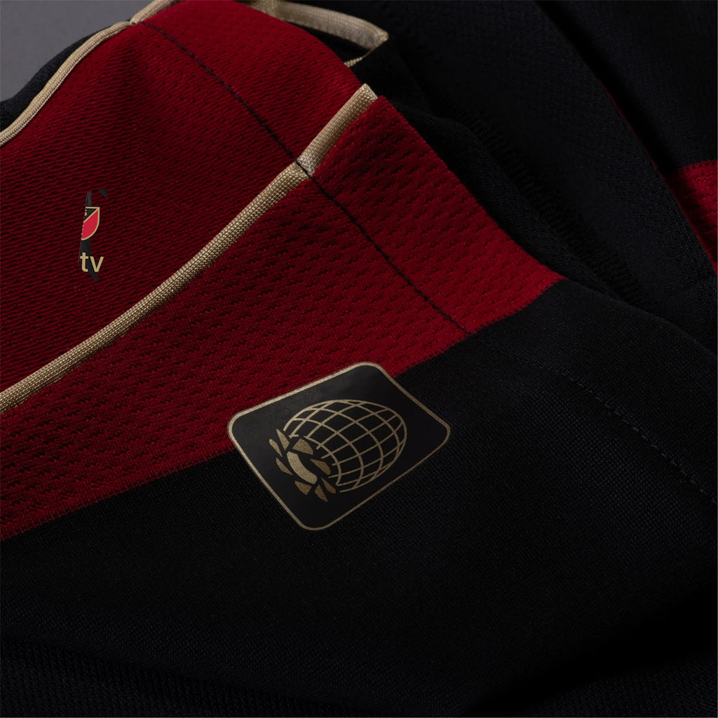 adidas Dominik Chong Qui Atlanta United Authentic Home Jersey w/ MLS Patches 25/26 (Red/Black)