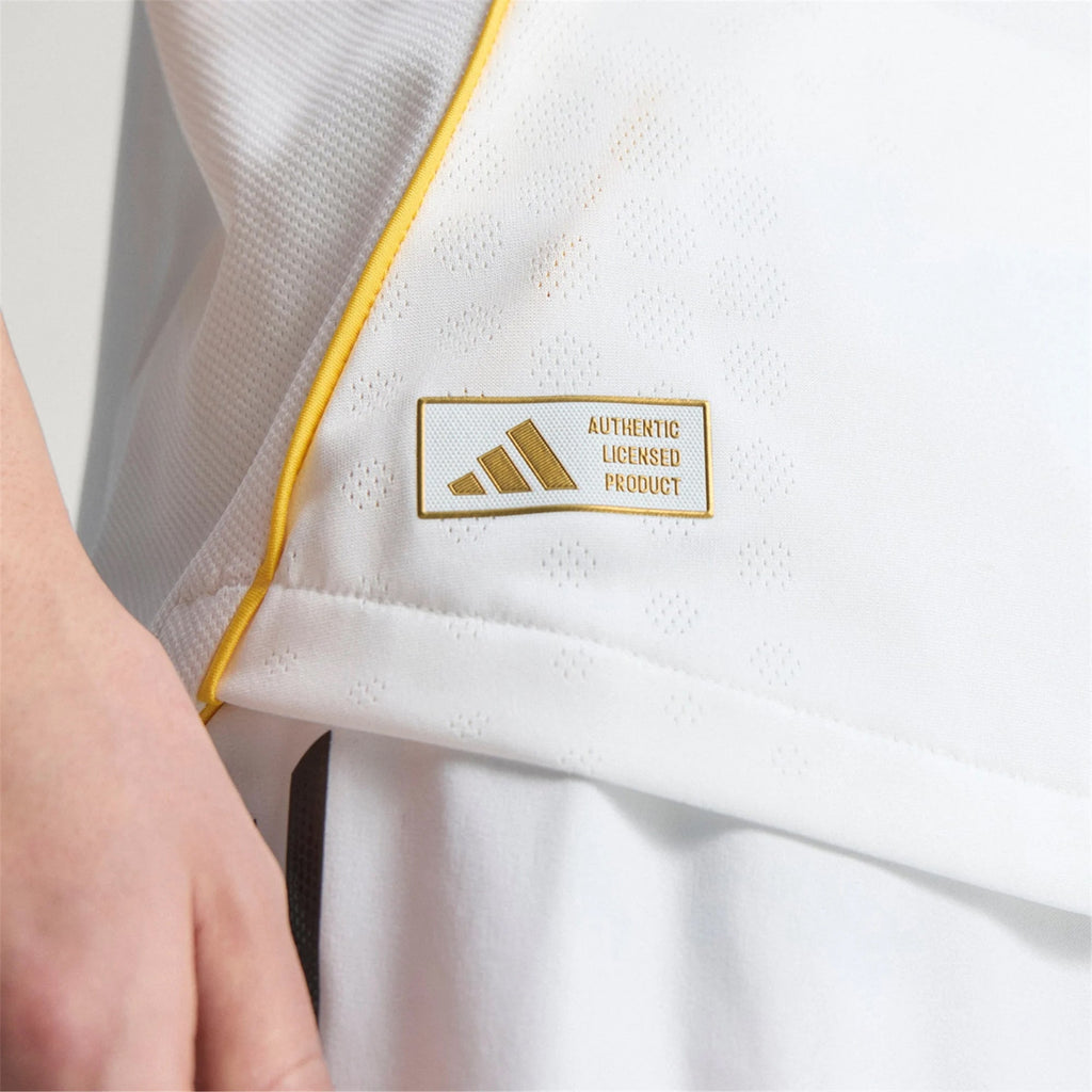 adidas Vini Jr. Real Madrid Authentic Home Jersey 25/26 w/ Champions League Patches (White)