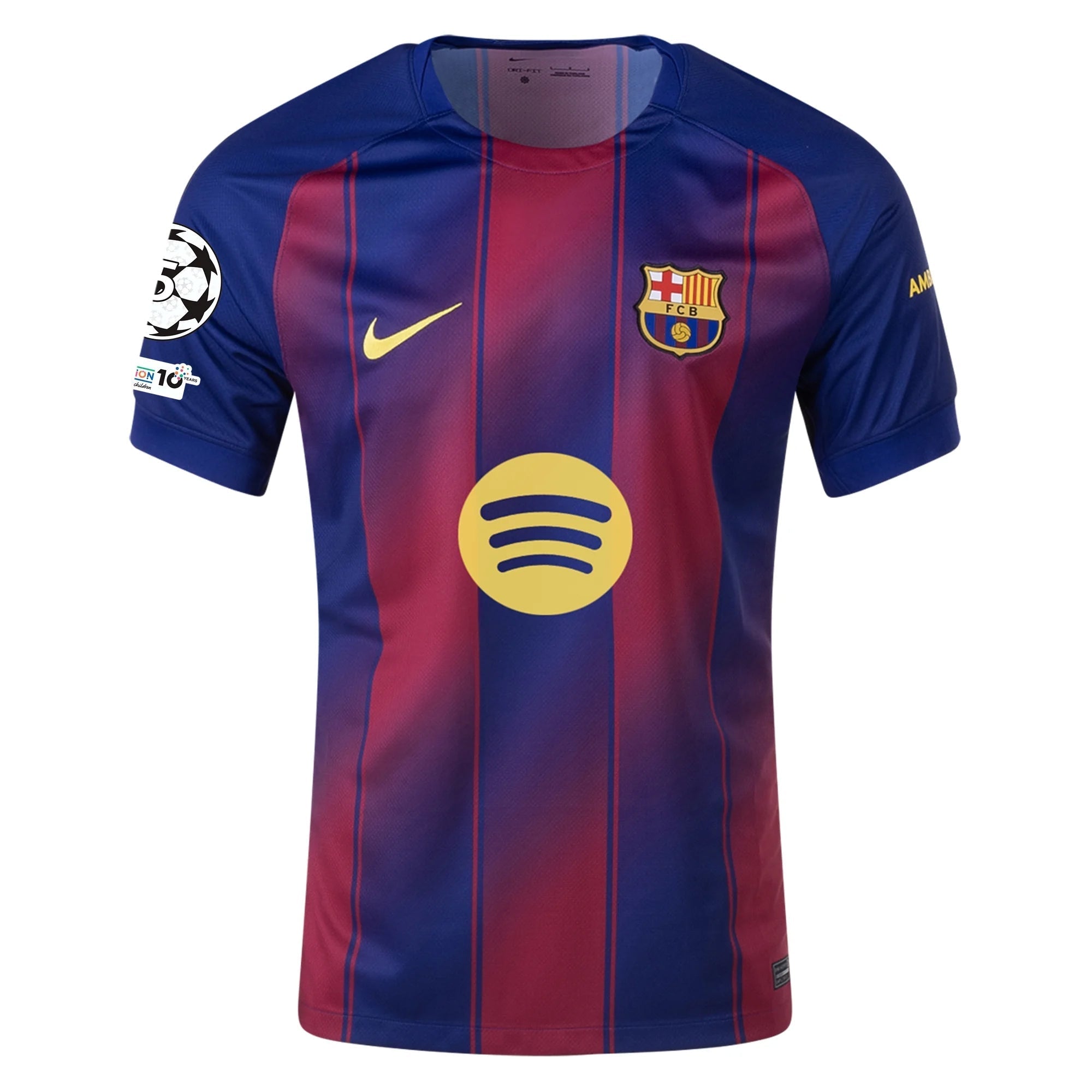 Nike Gavi FC Barcelona Home Jersey 25/26 w/ Champions League Patches (Deep Royal Blue/Midwest Gold)