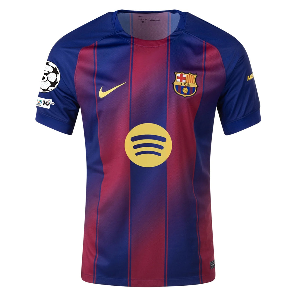 Nike Kounde FC Barcelona Home Jersey 25/26 w/ Champions League Patches (Deep Royal Blue/Midwest Gold)