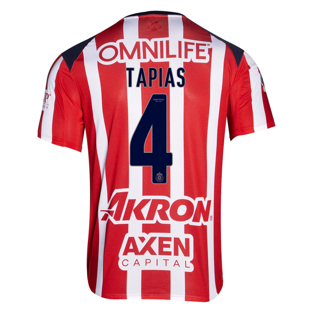 Puma Miguel Tapias Men's Chivas De Guadalajara Home Jersey 25/26 (Puma Red/White)