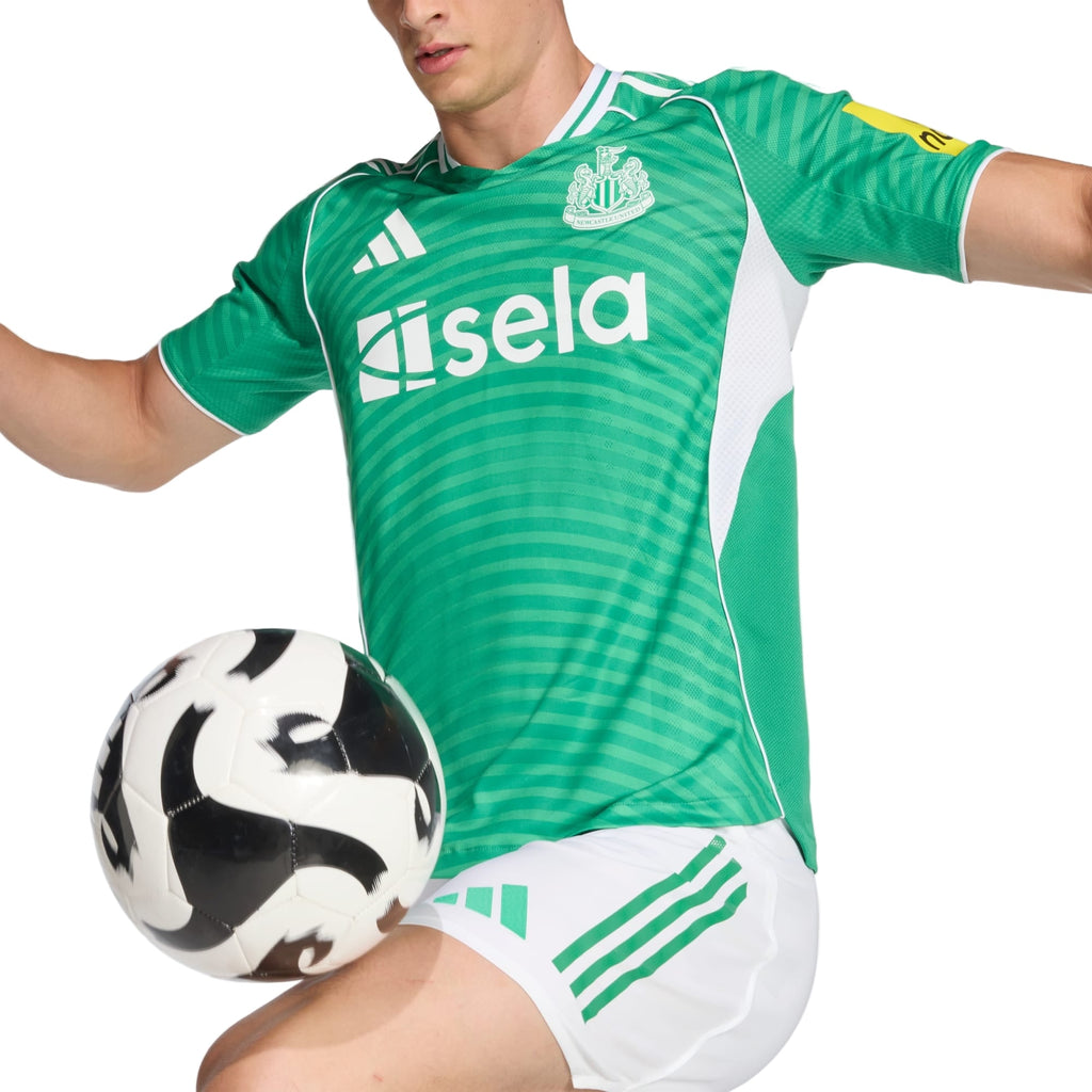 adidas Men's Newcastle United 25/26 Authentic Away Jersey (Green/White)