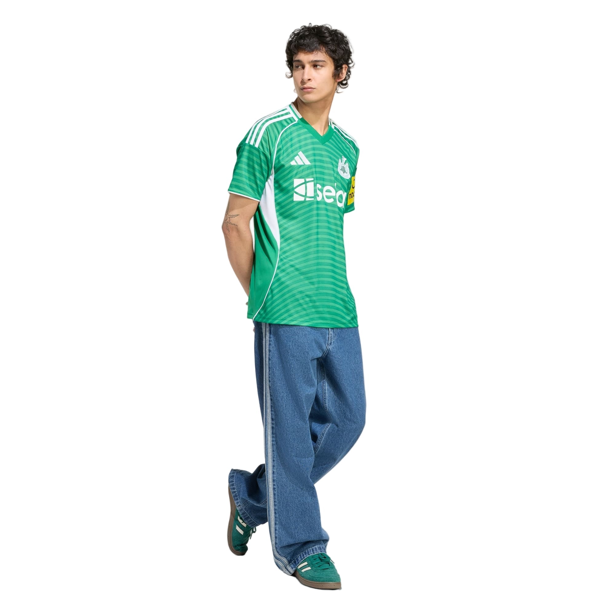 adidas Men's Newcastle United 25/26 Away Jersey (Green/White)