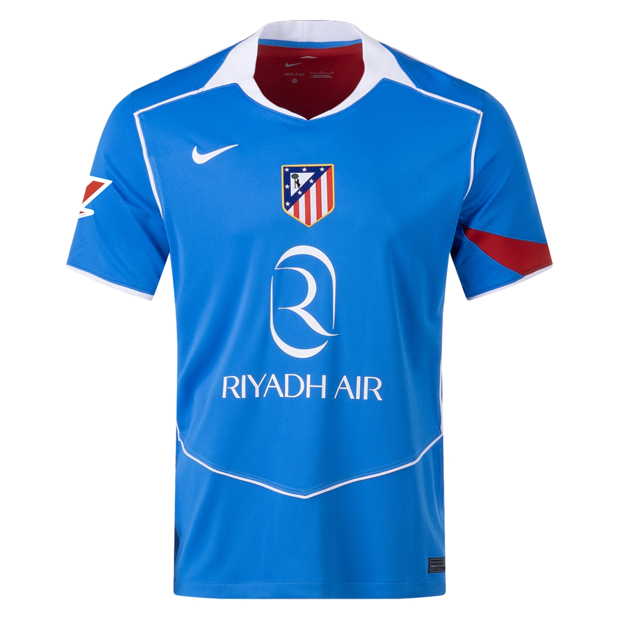 Nike Men's Atletico Madrid Giacomo Raspadori T90 Third Jersey La Liga Patch 25/26 (Photo Blue/Sport Red)