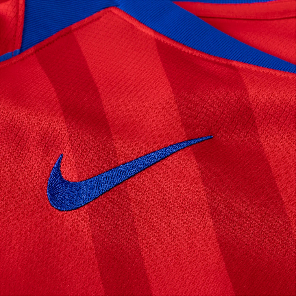 Nike Men's Paris Saint-Germain Authentic Third Jersey w/ Champions League Patches 25/26 (Sport Red/Hyper Royal)