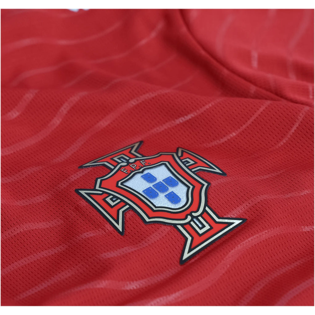 PUMA Men's Portugal Cristiano Ronaldo Long Sleeve Home World Cup 2026 Jersey (Club Red/Green Lagoon)