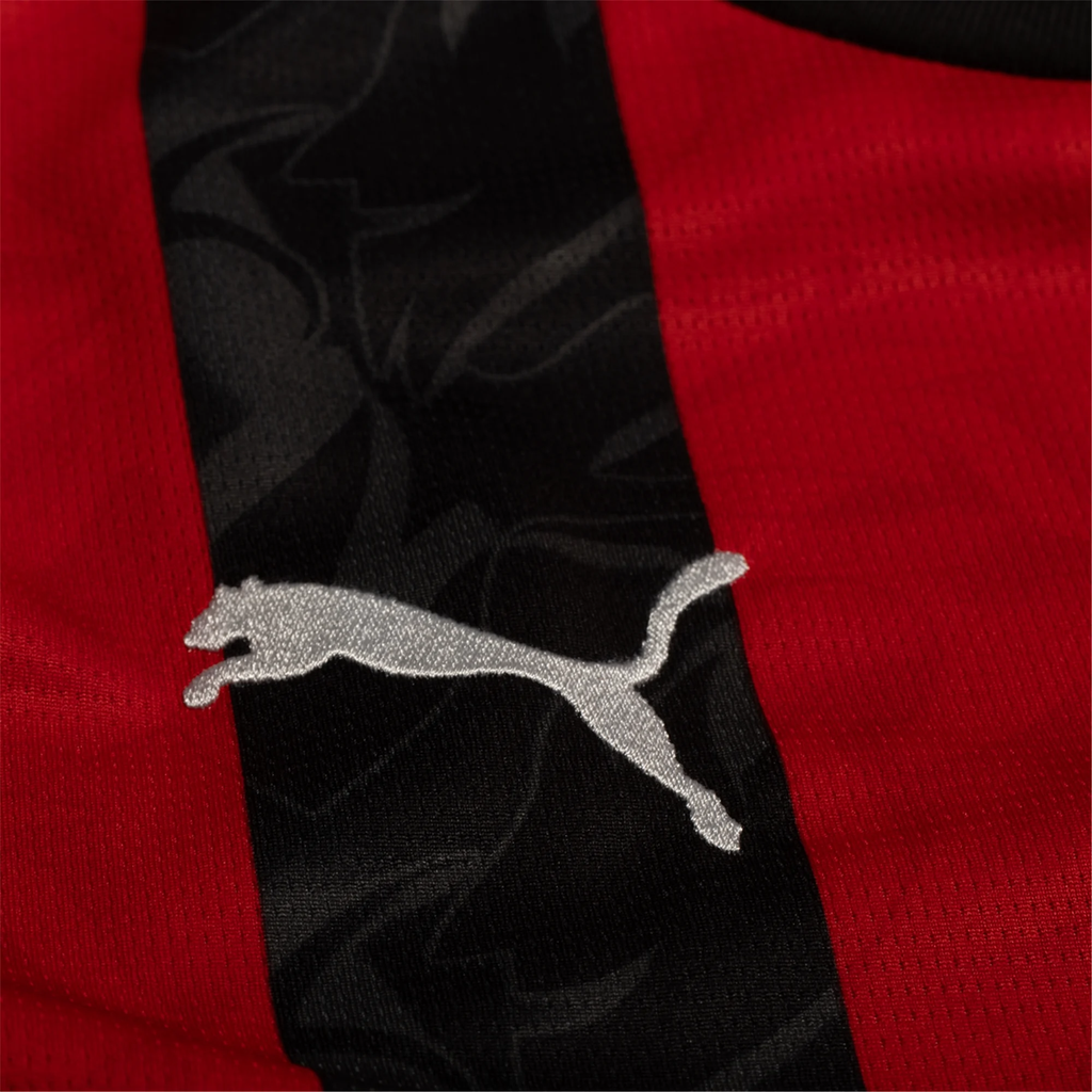 Puma Bartesaghi Men's AC Milan Home Jersey w/ Champions League Patches 25/26 (Red/Black)