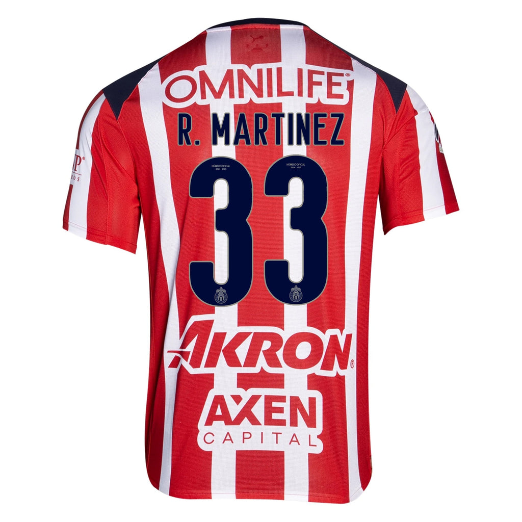Puma Raúl Martínez Men's Chivas De Guadalajara Home Jersey 25/26 (Puma Red/White)