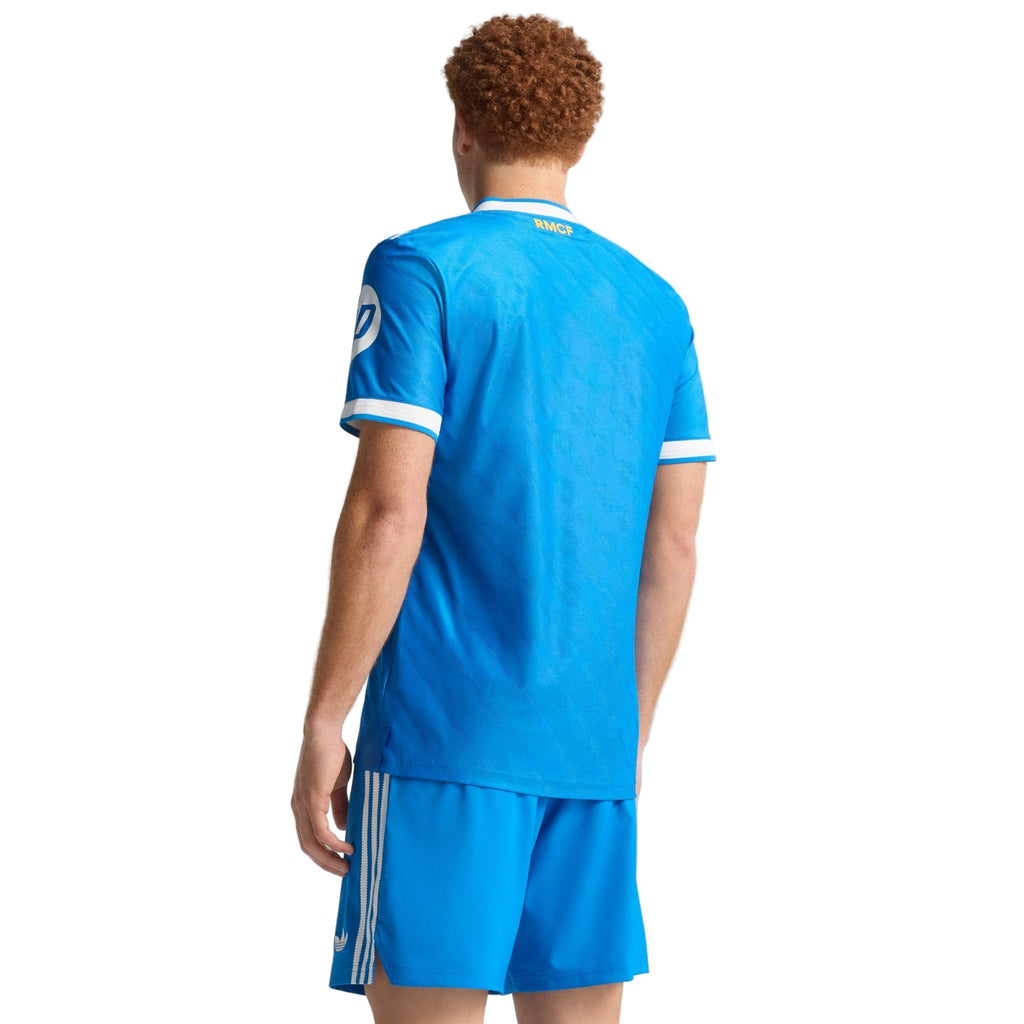adidas Men's Mbappe Real Madrid 25/26 Authentic Third Jersey w/ Champions League Patches (Blue)