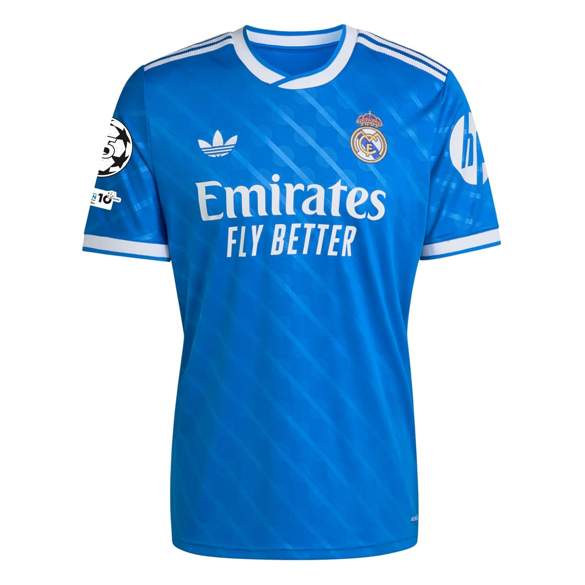 adidas Asencio Men's Real Madrid Third Jersey 25/26 w/ Champions League Patches (Blue/White)