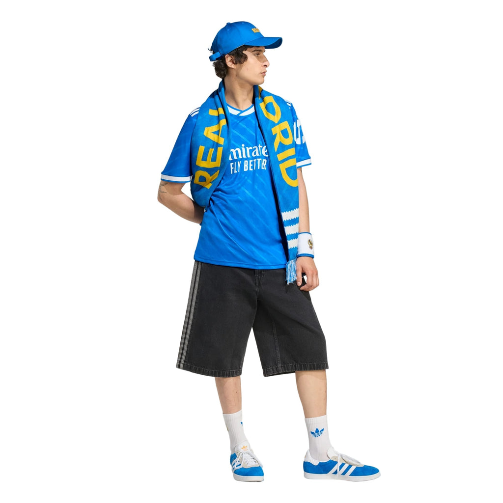 adidas E. Militao Men's Real Madrid Third Jersey 25/26 w/ Champions League Patches (Blue/White)