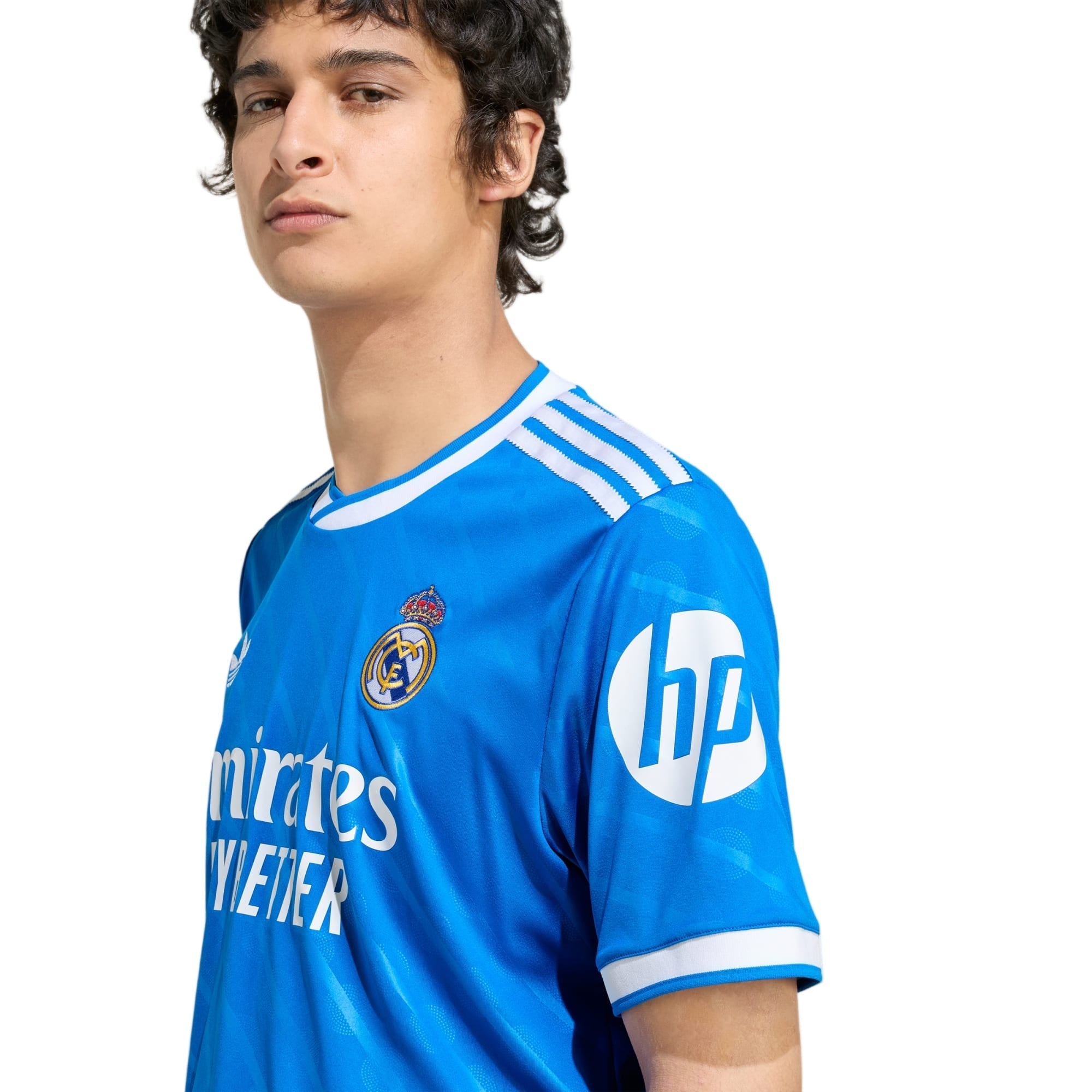 adidas Rodrygo Men's Real Madrid Third Jersey 25/26 w/ Champions League Patches (Blue/White)