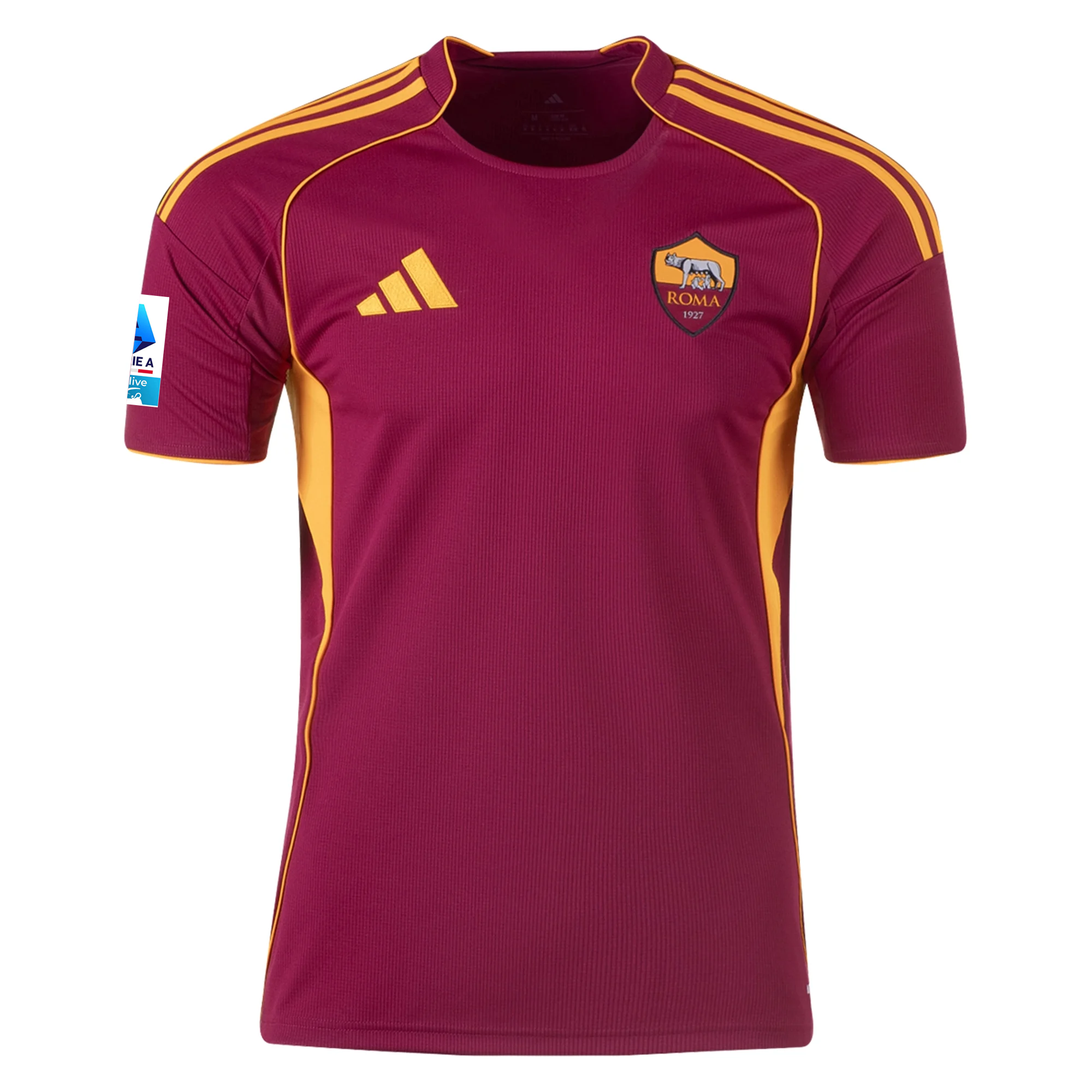 adidas Men's Roma Bryan Crsitante Home Jersey w/ Serie A Patch 25/26 (Burgundy)