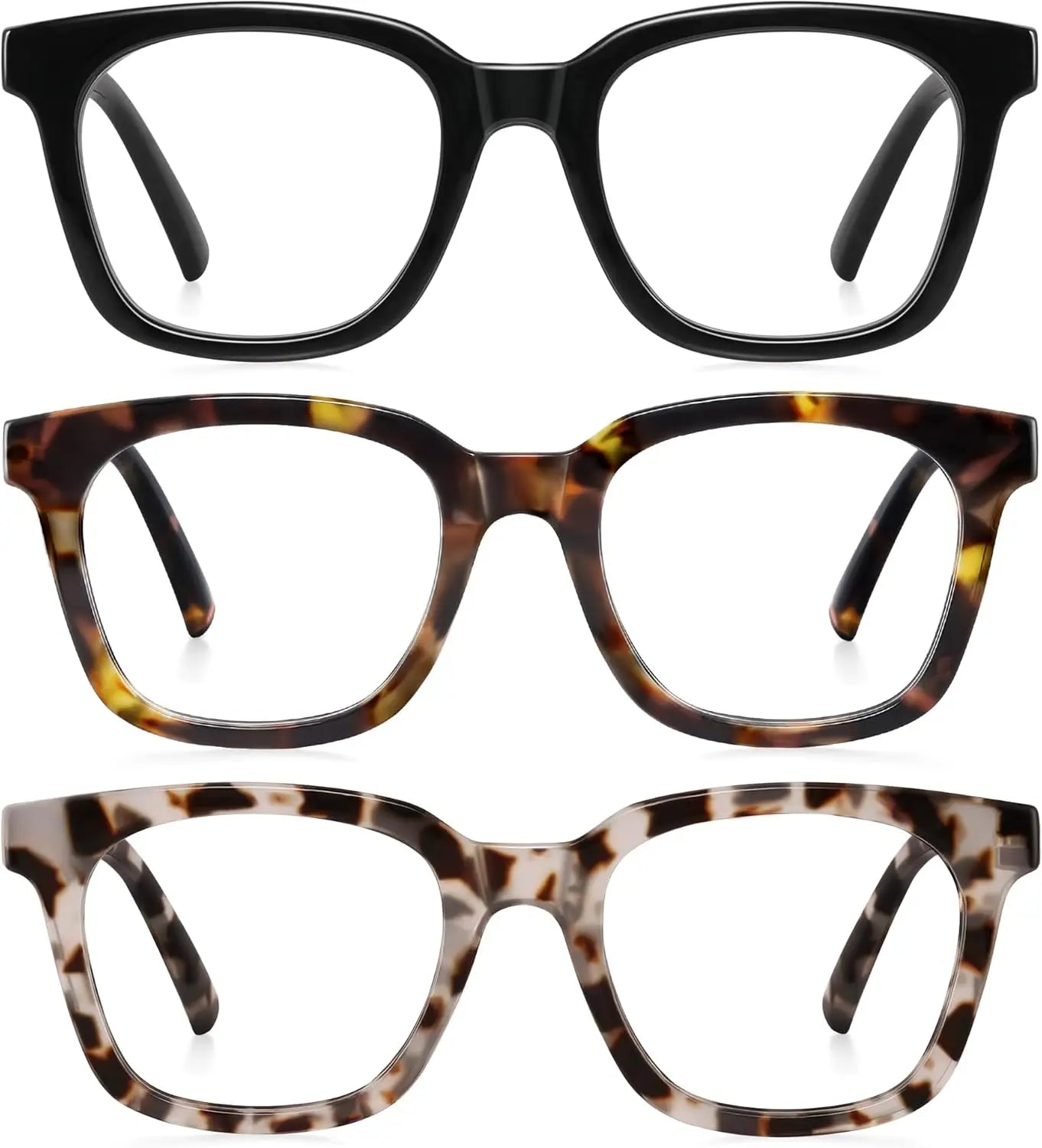 Blue Light Blocking Reading Glasses for Women and Men, Anti-Glare Computer Eyewear with Magnification