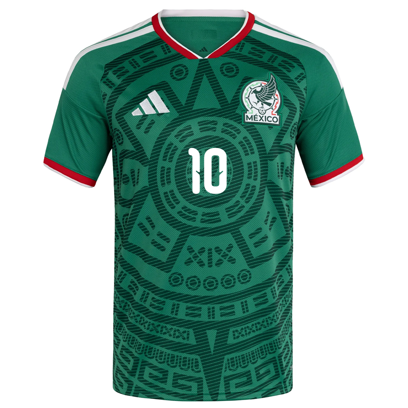 adidas Men's A. Vega Mexico Authentic Home 2026 World Cup Jersey (Bold Green)