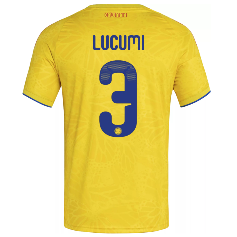 adidas Men's Lucumi Colombia 2026 Home Jersey (Impact Yellow)