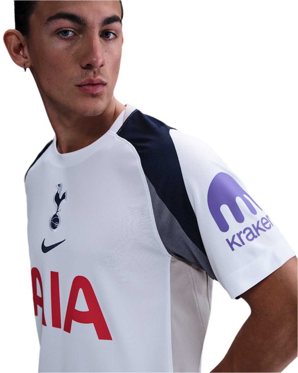 Nike Tottenham Hotspurs Home Jersey w/ EPL + No Room For Racism Patch 25/26 (White/Iron/Binary Blue)