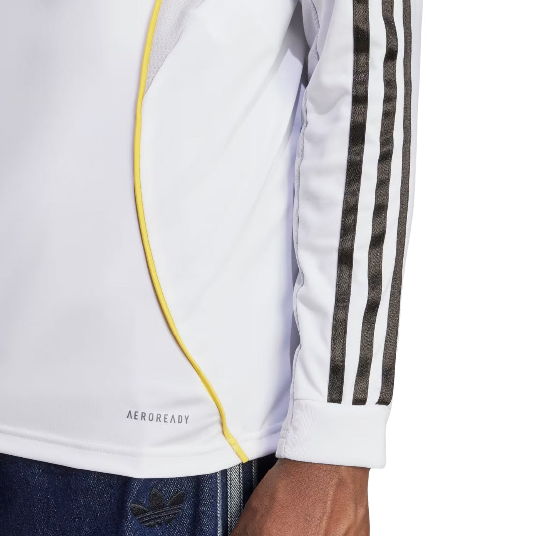 adidas Real Madrid Bellingham Long Sleeve Home Jersey w/ Intercontinental + Champions League Patches 25/26 (White)