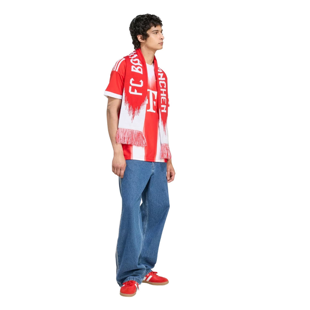 adidas Bayern Munich Tah Home Jersey w/ Champions League Patches 25/26 (Red)
