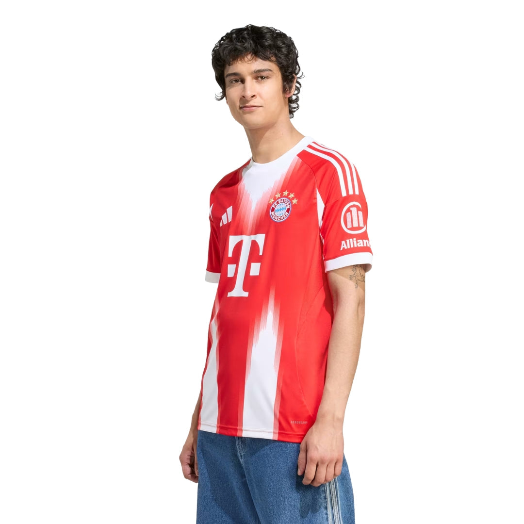 adidas Bayern Munich Minjae Home Jersey w/ Champions League Patches 25/26 (Red)