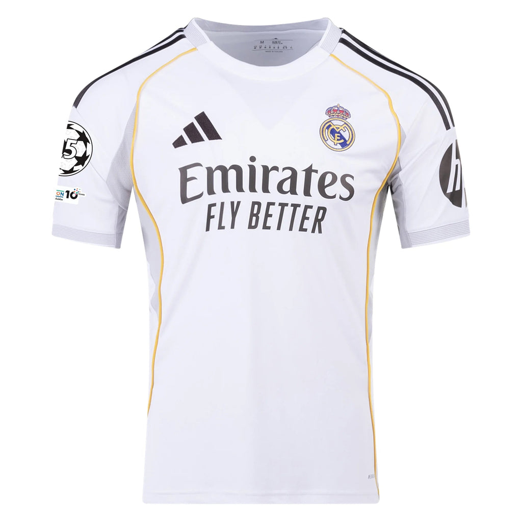 adidas Trent Alexander-Arnold Real Madrid 25/26 Home Jersey w/ Champions League Patches (White)