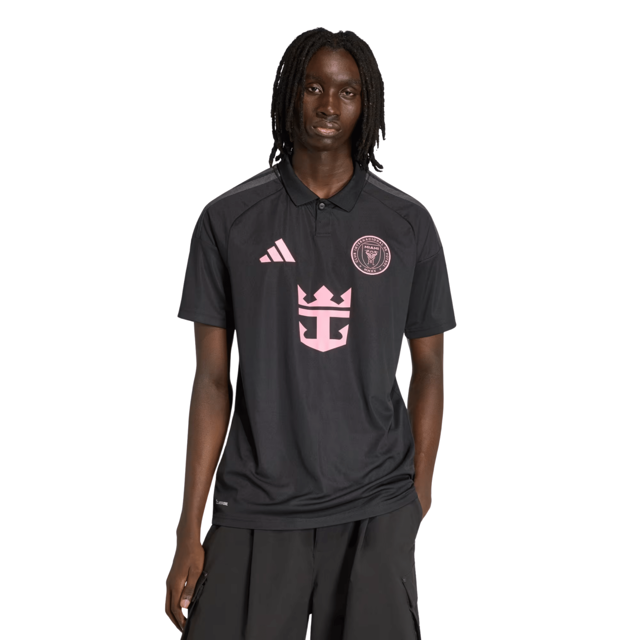 adidas Men's Jordi Alba Inter Miami CF 26/27 Away Jersey (Black/Pink)