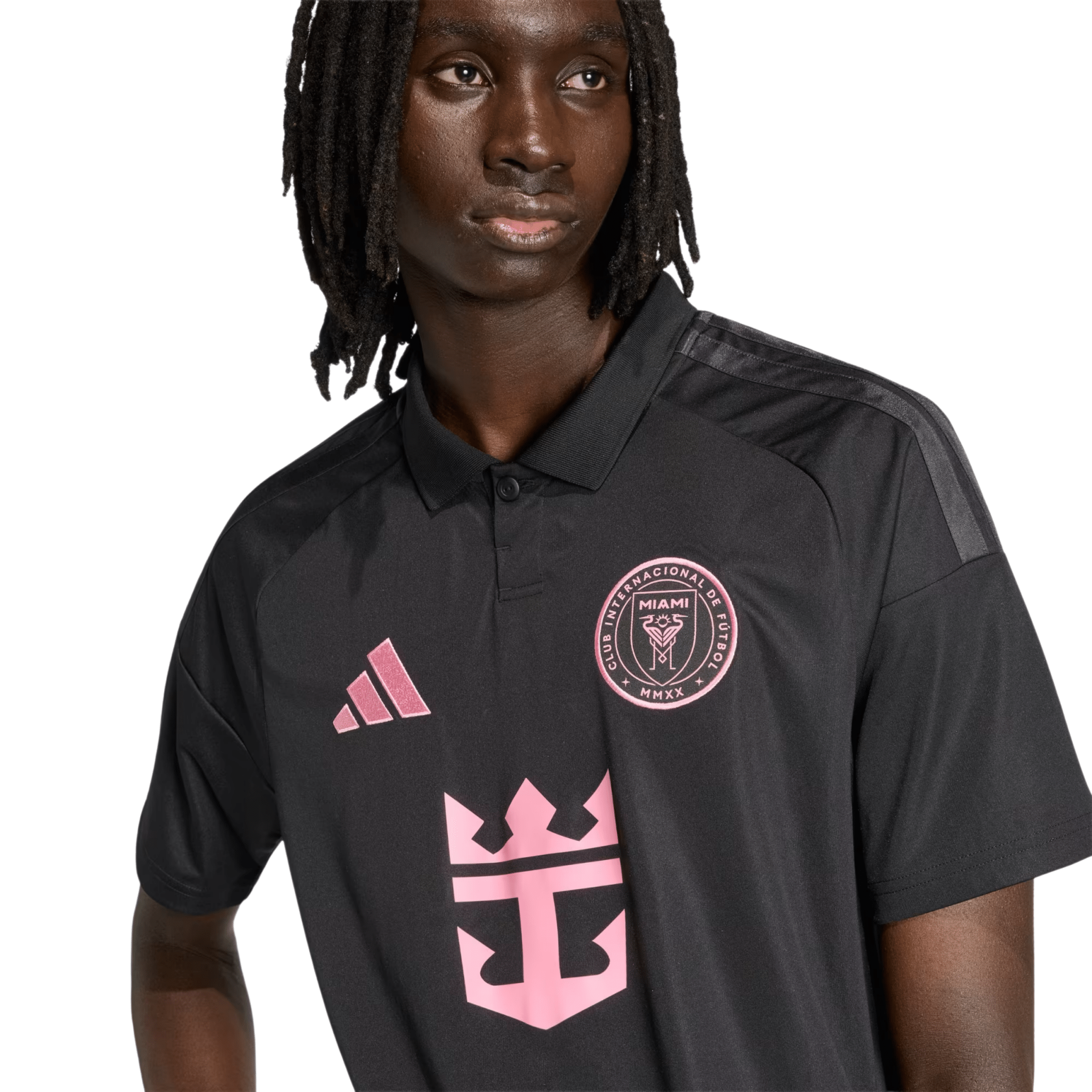 adidas Men's Jordi Alba Inter Miami CF 26/27 Away Jersey (Black/Pink)