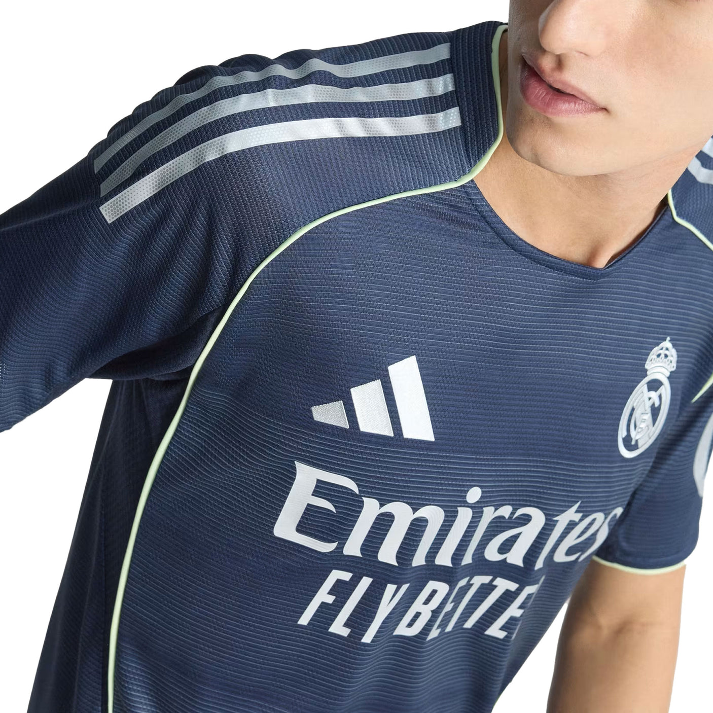 adidas Éder Gabriel Militão Real Madrid Authentic Away Jersey 25/26 w/ Champions League Patches (Legend Ink)