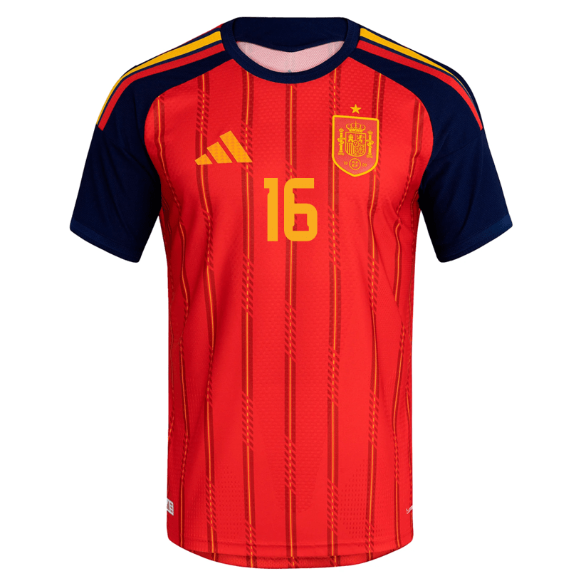 adidas Men's Rodri Spain Authentic World Cup Home Jersey 2026 (Vivid Red)